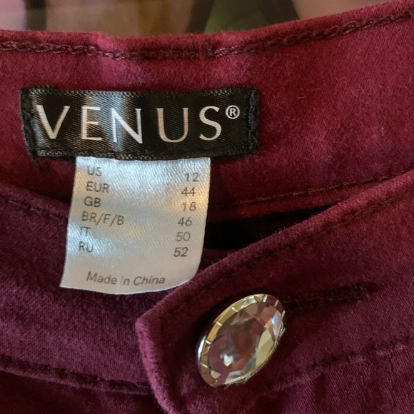 Wine size 12 women’s stretchy VENUS skinny jeans. - Picture 4 of 4
